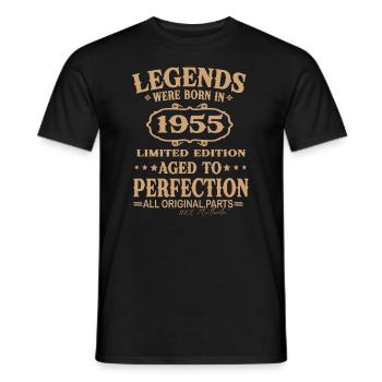 Des légendes sont nées en 1955 - T-shirt homme - noir - Devant - AI Model Male 178 light (178cm)