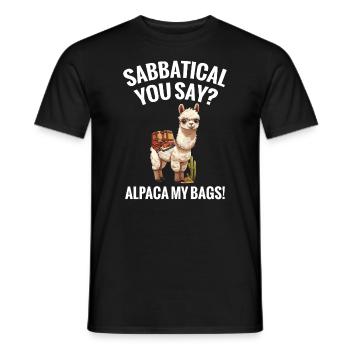 Sabbatical You Say Alpaca My Bags! - Men's T-Shirt - black - Front - AI Model Male 178 light (178cm)