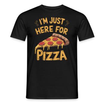 Pizza Spruch Witz Pizzeria Lustiges Pizza Geschenk - Männer T-Shirt - Schwarz - Vorne - AI Model Male 178 light (178cm)