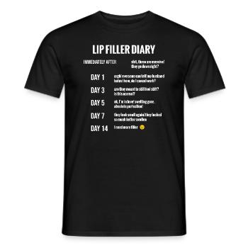 Ästhetische Krankenschwester Lip Filler Diary - Männer T-Shirt - Schwarz - Vorne - AI Model Male 178 light (178cm)