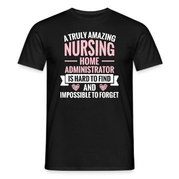 Il est difficile de trouver un vraiment grand - T-shirt homme - noir - Devant - AI Model Male 178 light (178cm)