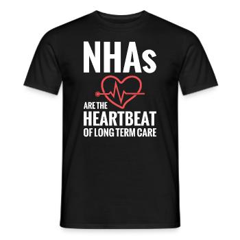 Nhas Sind Der Herzschlag Der Langzeitpflege. - Männer T-Shirt - Schwarz - Vorne - AI Model Male 178 light (178cm)