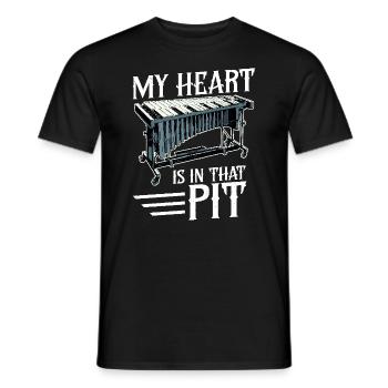 Vibraphone Mon cœur est dans cette fosse - T-shirt homme - noir - Devant - AI Model Male 178 light (178cm)