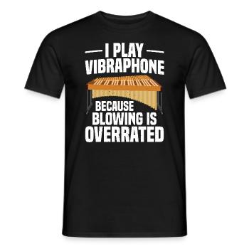 I play vibraphone because blowing overrates - Men's T-Shirt - black - Front - AI Model Male 178 light (178cm)