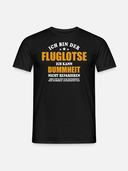 Fluglotse - ich kann Dummheit nicht reparieren - Männer T-Shirt - Schwarz