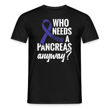 Qui a besoin d’un pancréas ? - T-shirt homme - noir - Devant - AI Model Male 178 light (178cm)