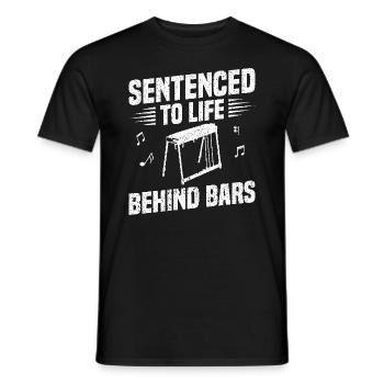 Pedal Steel Guitar to Life Sentence - Men's T-Shirt - black - Front - AI Model Male 178 light (178cm)