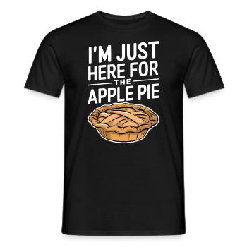 Apfelkuchen Spruch Lustiges Apple Pie Geschenk - Männer T-Shirt - Schwarz - Vorne - AI Model Male 178 light (178cm)
