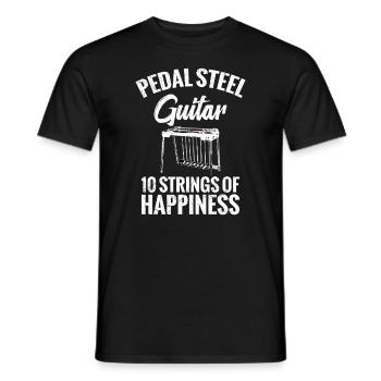 Pedal Steel Guitar 10 Strings Of Happiness - Männer T-Shirt - Schwarz - Vorne - AI Model Male 178 light (178cm)