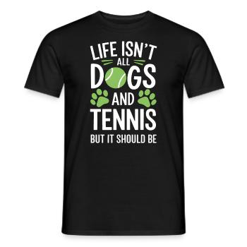 Tennis Dire Chiens Drôle Tennis Cadeau - T-shirt homme - noir - Devant - AI Model Male 178 light (178cm)