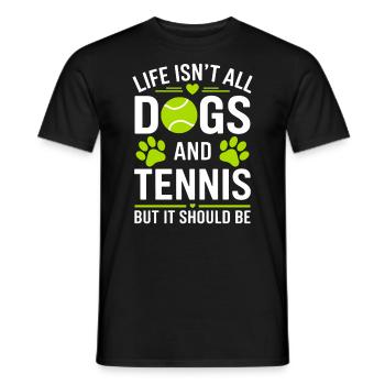 Tennis Dire Chiens Drôle Tennis Cadeau - T-shirt homme - noir - Devant - AI Model Male 178 light (178cm)