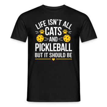 Pickleball Dire Chat Drôle Pickleball Cadeau - T-shirt homme - noir - Devant - AI Model Male 178 light (178cm)