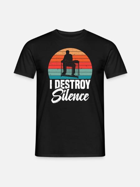 I'm destroying silence - Men's T-Shirt - black