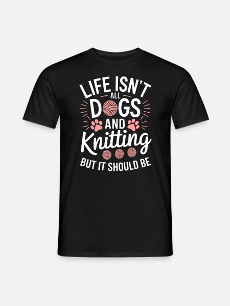 Tricot Dire Chiens Drôle Tricot Cadeau - T-shirt homme - noir