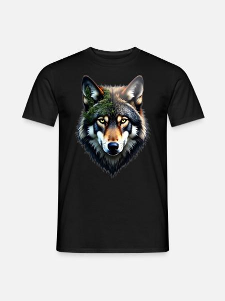 Wolf Head - Men's T-Shirt - black