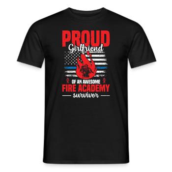 Stolze Freundin Einer Awesome Fire Academy Surviv - Männer T-Shirt - Schwarz - Vorne - AI Model Male 178 light (178cm)
