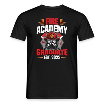 Fire Academy Absolvent Est 2025 - Männer T-Shirt - Schwarz - Vorne - AI Model Male 178 light (178cm)
