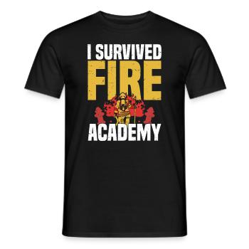 I have the Fire Academy - Men's T-Shirt - black - Front - AI Model Male 178 light (178cm)