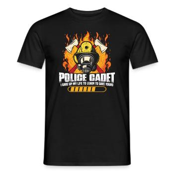 Cadet policier à qui j’ai donné ma vie - T-shirt homme - noir - Devant - AI Model Male 178 light (178cm)