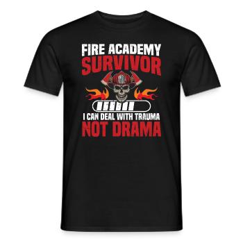 Überlebende Der Feuerakademie Ich Kann Mit Trauma - Männer T-Shirt - Schwarz - Vorne - AI Model Male 178 light (178cm)