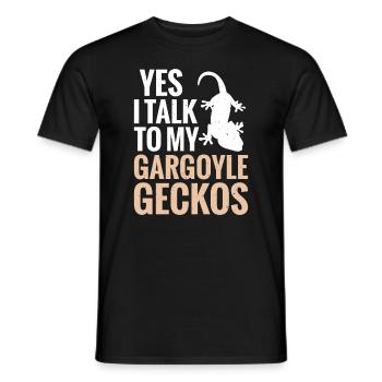 Ja, Ich Spreche Mit Meinem Gargoyle Geckos - Männer T-Shirt - Schwarz - Vorne - AI Model Male 178 light (178cm)