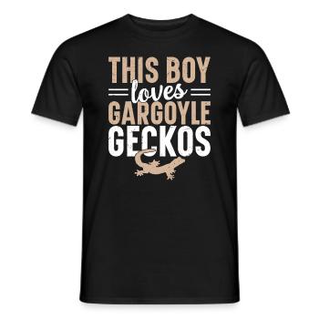 Dieser Junge Liebt Gargoyle Geckos - Männer T-Shirt - Schwarz - Vorne - AI Model Male 178 light (178cm)