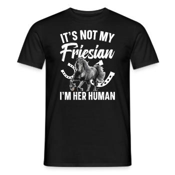 Ce n’est pas mon frison, je suis sa personne - T-shirt homme - noir - Devant - AI Model Male 178 light (178cm)