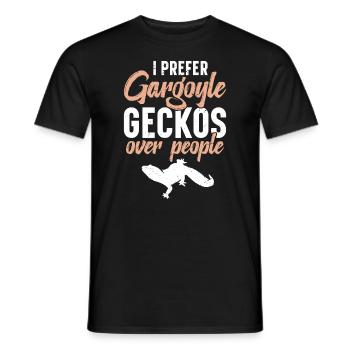 Ich Bevorzuge Gargoyle Geckos Gegenüber Menschen - Männer T-Shirt - Schwarz - Vorne - AI Model Male 178 light (178cm)