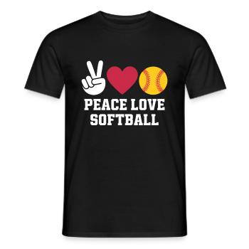 Softball Disant Softball Drôle eSoftball Cadeau - T-shirt homme - noir - Devant - AI Model Male 178 light (178cm)