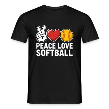 Softball Disant Softball Drôle eSoftball Cadeau - T-shirt homme - noir - Devant - AI Model Male 178 light (178cm)