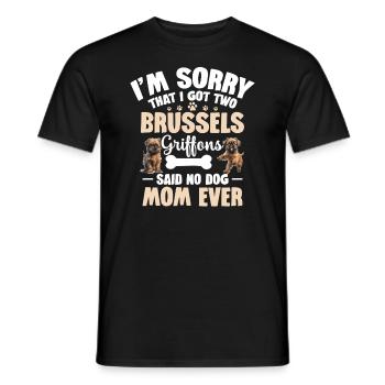 Je suis désolé d’avoir deux Griffon bruxellois - T-shirt homme - noir - Devant - AI Model Male 178 light (178cm)