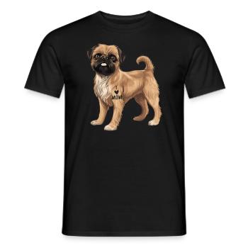 Zu Hause Ist Mein Brüsseler Griffon - Männer T-Shirt - Schwarz - Vorne - AI Model Male 178 light (178cm)