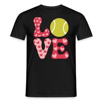 Tennis Saying Tennis Player Funny Tennis Gift - Men's T-Shirt - black - Front - AI Model Male 178 light (178cm)