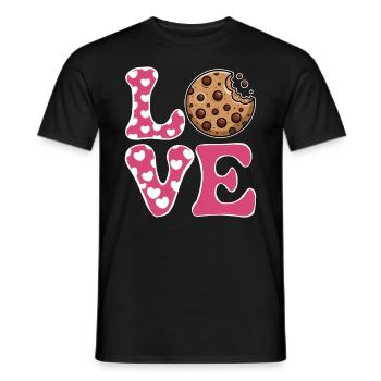 Cookies Saying Chocolate Cookies Funny Cookie Gift - Men's T-Shirt - black - Front - AI Model Male 178 light (178cm)