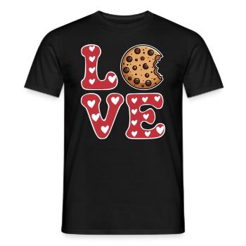 Cookies Saying Chocolate Cookies Funny Cookie Gift - Men's T-Shirt - black - Front - AI Model Male 178 light (178cm)