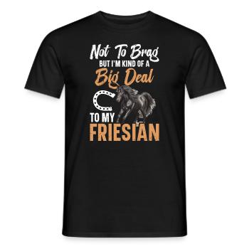 Je ne veux pas me vanter, mais je suis un peu un grand - T-shirt homme - noir - Devant - AI Model Male 178 light (178cm)