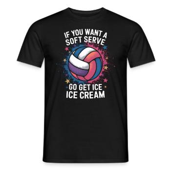 volley-ball dire drôle de cadeau de volley-ball - T-shirt homme - noir - Devant - AI Model Male 178 light (178cm)