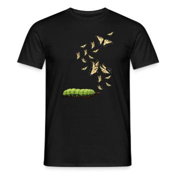 Les machaons tigrés, hmmm, ils ont changé - T-shirt homme - noir - Devant - AI Model Male 178 light (178cm)