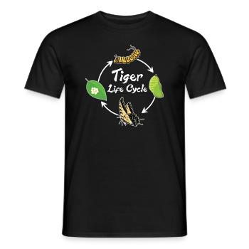 Tiger Machaon Papillons Tigre - T-shirt homme - noir - Devant - AI Model Male 178 light (178cm)