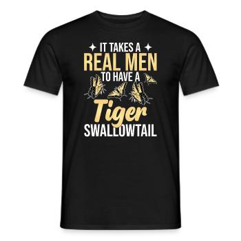 Es Braucht Einen Echten Männer, Um Einen Tiger - Männer T-Shirt - Schwarz - Vorne - AI Model Male 178 light (178cm)