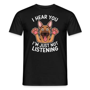 German Shepherd Saying German Shepherd Gift - Men's T-Shirt - black - Front - AI Model Male 178 light (178cm)