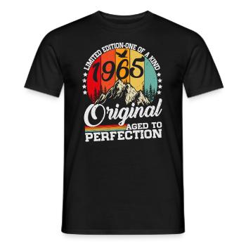 Original 1965 Vintage Vintage Rétro Anniversaire - T-shirt homme - noir - Devant - AI Model Male 178 light (178cm)