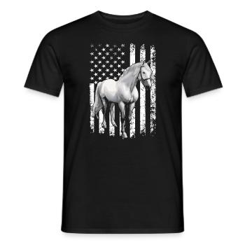 Ich Liebe Meinen Percheron An Die Scheune Und - Männer T-Shirt - Schwarz - Vorne - AI Model Male 178 light (178cm)