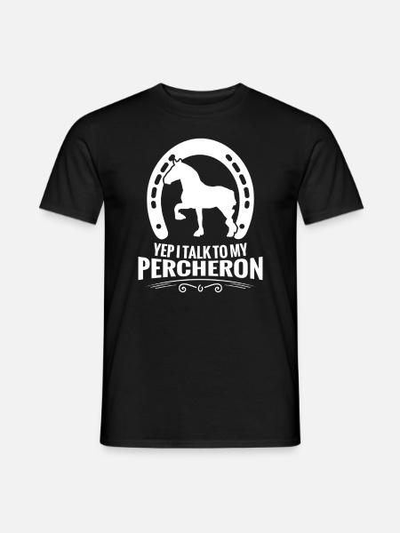 , je parle à mon percheron - T-shirt homme - noir