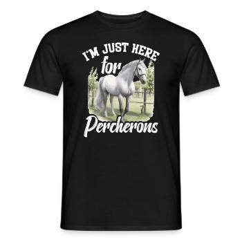 Ich Bin Nur Für Percherons Hier - Männer T-Shirt - Schwarz - Vorne - AI Model Male 178 light (178cm)