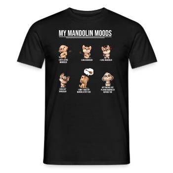Mandolin Never Call It Guitar - Men's T-Shirt - black - Front - AI Model Male 178 light (178cm)