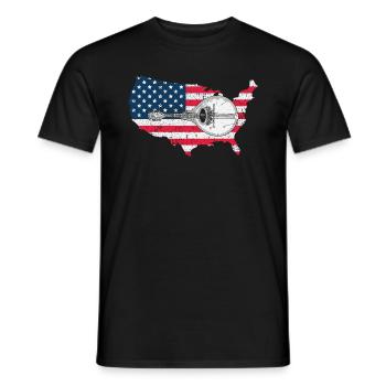 Mandolin, because normal guitars are boring - Men's T-Shirt - black - Front - AI Model Male 178 light (178cm)