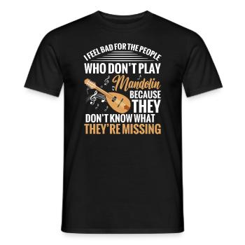 I feel bad for the people who don't - Men's T-Shirt - black - Front - AI Model Male 178 light (178cm)