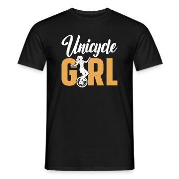 Unicycle Girl - Men's T-Shirt - black - Front - AI Model Male 178 light (178cm)
