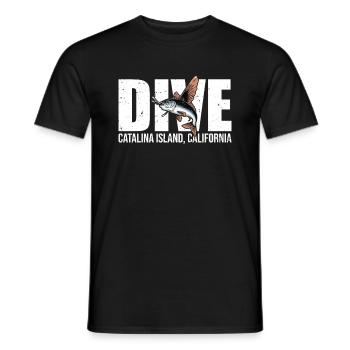 Catalina Island California Dive - Men's T-Shirt - black - Front - AI Model Male 178 light (178cm)